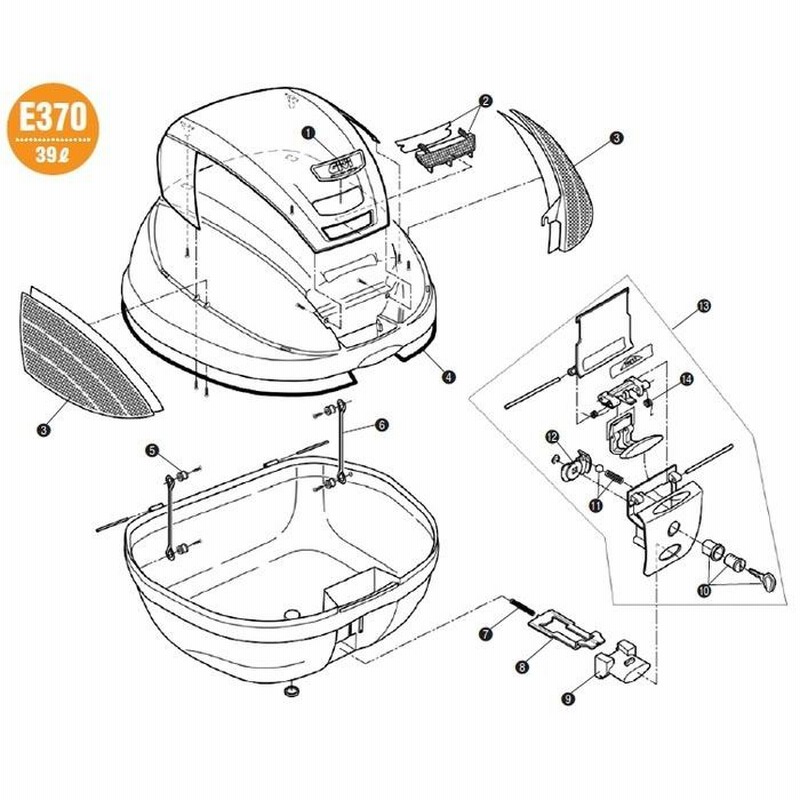 GIVI ジビ 補修部品リフレクター (中央) (TECH) Z750TR その他 E370 通販 LINEポイント最大0.5%GET  LINEショッピング