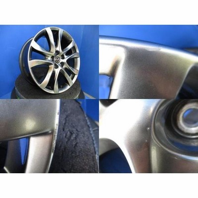 MAZDA6 4本 マツダ GJ系 アテンザ純正 19インチ5穴 5-114.3 高輝度塗装 新品 225/45R19 ラジアル 夏用 夏タイヤアルミ ホイールセット | LINEブランドカタログ