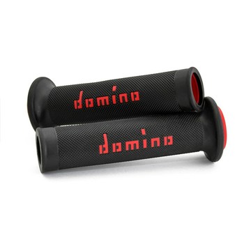 domino 機車握把套 A010 MOTO GP車隊御用款-黑底紅字
