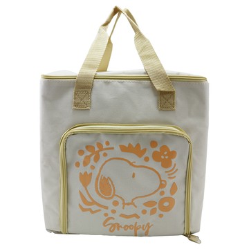 日本進口保冷保溫購物袋-史努比- 米白色-1入