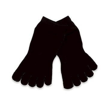 乾爽吸汗五趾襪-素面 - 黑