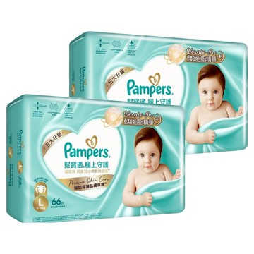 Pampers 幫寶適 原廠公司貨 極上守護 一級幫黏貼型護膚尿布/紙尿褲 9~14kg  L  132片