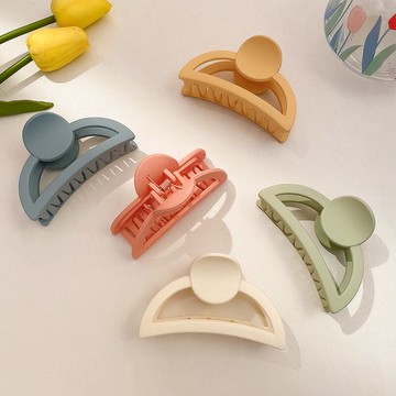 網紅ins奶油色系抓夾甜美百搭發卡少女發抓后腦勺夾子盤發鯊魚夾