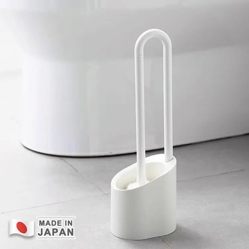 日本YOKOZUNA 日本製磁吸式馬桶刷附收納座