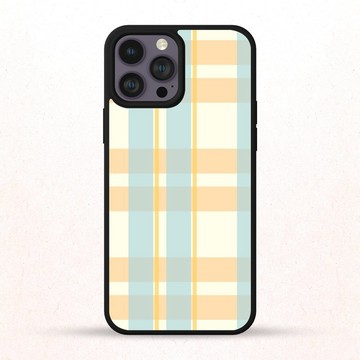 復古格紋棕綠色 1 號 iPhone 手機殼 三星手機殼