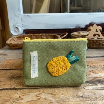 台灣鳳梨零錢包/草綠底