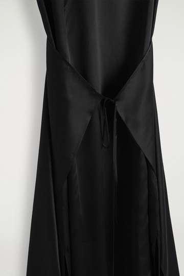 女裝 交叉綁帶真絲長洋裝 Dress