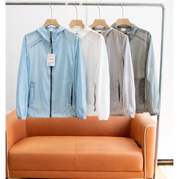 夏季戶外防曬衣超輕薄防紫外線UPF50+激光穿孔透氣男女連帽皮膚衣