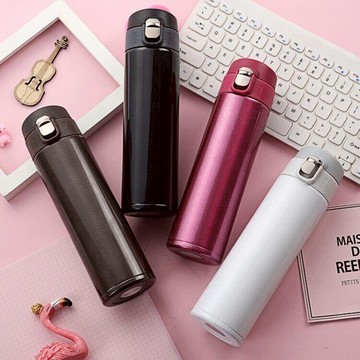 304不銹鋼真空彈蓋保溫杯 500ML  彈跳保溫杯 彈蓋保溫瓶 隨身杯 真空保溫瓶 水瓶【HC006】普特汽車精品