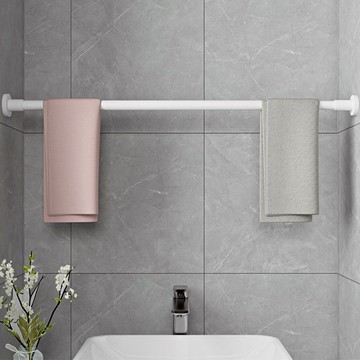 higher deco 超強力可調節免釘簡易安裝伸縮桿  白色  50~90cm