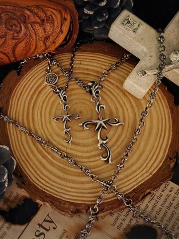 【絕版系列】藤蔓十字Vines Cross Silver /純銀/情人對飾