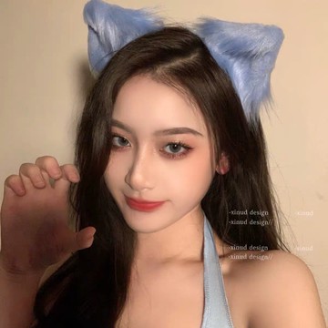 8883現貨 ㊣【 Beyond小野貓 】高質感仿真兔毛日系貓耳狐狸耳朵獸耳髮夾貓咪直播化妝抖音cosplay配件女僕