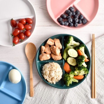 Homely Zakka 陶瓷健康分隔餐盤_4色任選 - 綠色