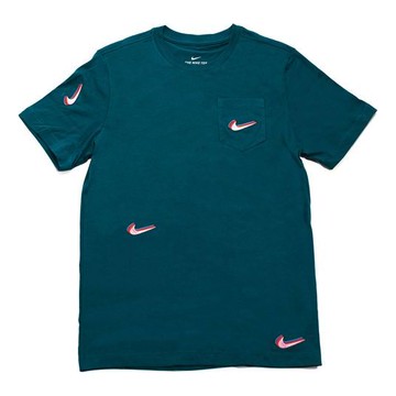 Nike SB Skateboard x Parra Pocket T-Shirt Midnight Turq Tee Green