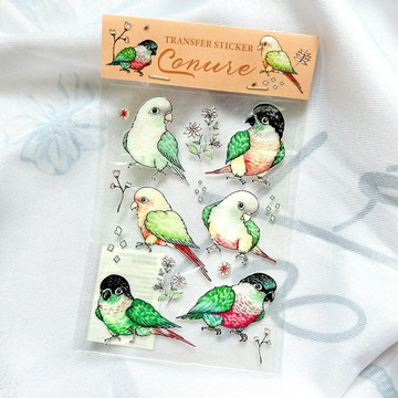 轉印貼紙 / 小太陽鸚鵡圖鑑水晶轉印貼紙