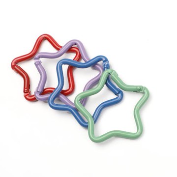 五角星形彩色星星背包鑰匙扣鋁合金心型掛扣diy配件小號登山扣