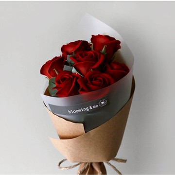 艾米購物 香皂花 51支 酒紅色 香氛精油 告白求婚 生日禮物  1組