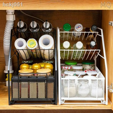 全新 ?廚房置物架櫥柜抽拉式 家用大全臺面用品下水槽儲物收納架