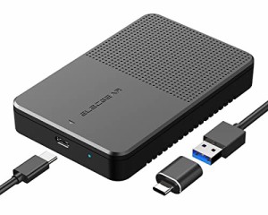 ElecGear USB C 3.1外付けディスクエンクロージャ、7mm～15mm 2.5インチSATAハードドライブケース、厚型および標準2.5インチHDDおよびSSD