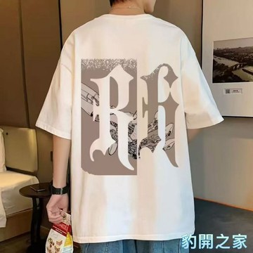 【豹開之家】男生短袖 夏天衣服 五分袖 短t 印花t 情侶t 短袖t恤 休閒T恤 韓版男裝 寬鬆圓領上衣T131