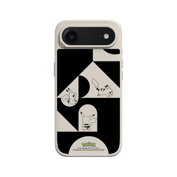 iPhone Air SolidX 貝殼灰 - 寶可夢 Pokemon - 皮卡丘與積木-黑白版