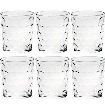 【EXCELSA】Parigi凸透玻璃杯6入(260ml)