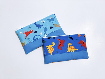 扁平筆袋、收納袋 呆呆恐龍 可免費繡字