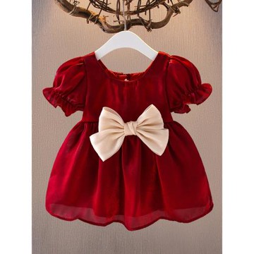 女童夏裝連衣裙2025新款洋氣女寶寶一周歲禮服秋季小女孩公主裙子