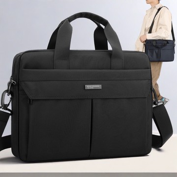 筆記本電腦包大容量男新款單肩斜挎包男手提公文包男款商務背包包 潮流防水大容量單肩包 公事包 商務包 男包 斜跨肩背包 P