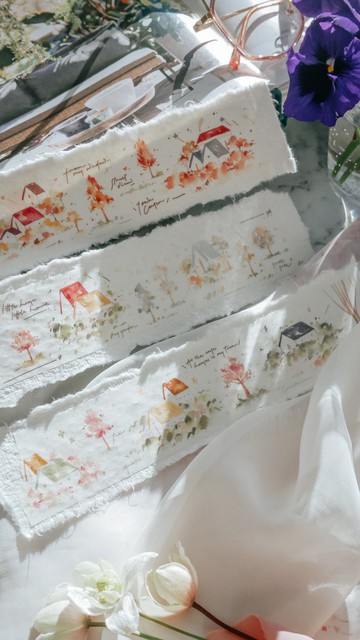 暖色小房子 和紙膠帶(特油含離型紙)