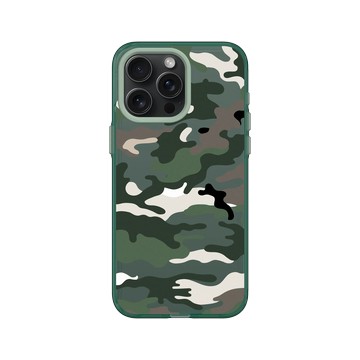 iPhone 15 Pro Max Clear 憂墨綠 - Camouflage / 迷彩 - 復古迷彩