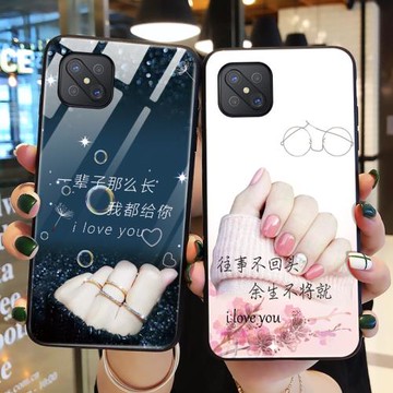 適用oppoa92s手機殼玻璃oppoa52硅膠oppoa91保護套oppo A8全包邊A52防摔忠于自己a92s軟殼opop男女款0pp0情侶