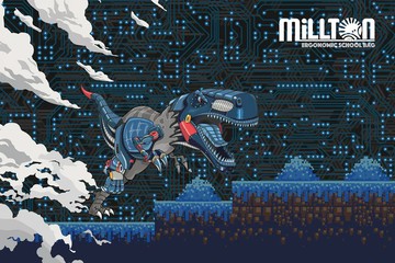 澳洲 Millton - 餐墊｜藍方暴龍Mighty Dinosaur
