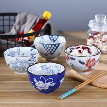 日式新款5寸陶瓷碗家用藝術碗浪口碗好看的吃面碗飯碗可愛少女心
