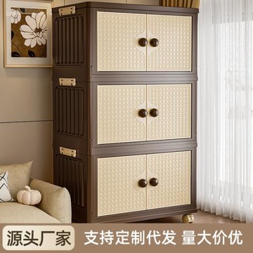 【嚴選】折疊收納柜家用客廳大容量衣服收納儲物柜多層加厚收納箱