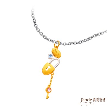 J code真愛密碼金飾 專屬天使黃金/純銀墜子 送白鋼項鍊