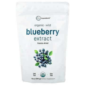 Micro Ingredients, 有機凍幹藍莓提取物，10 盎司（283 克）