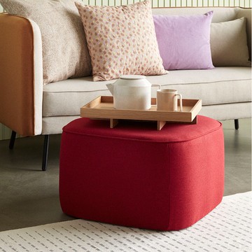 【Hübsch】－021211 紅色方塊活動腳靠 輔助椅 椅凳 腳凳