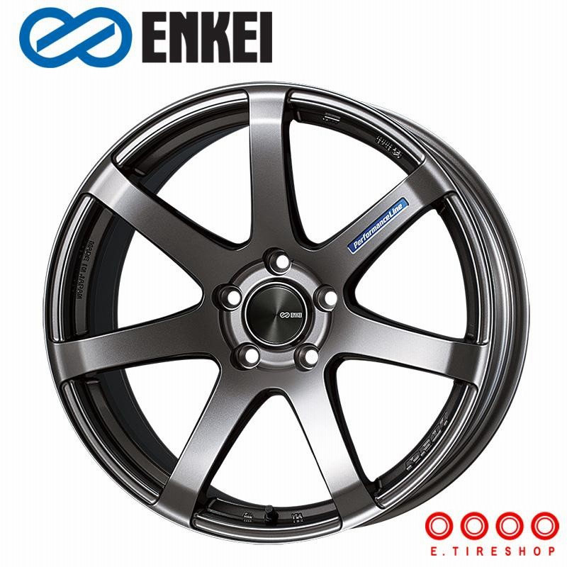 エンケイ PF07 17×8.0J PCD100 5H INSET+38 ボア径75φ ダークシルバー ...