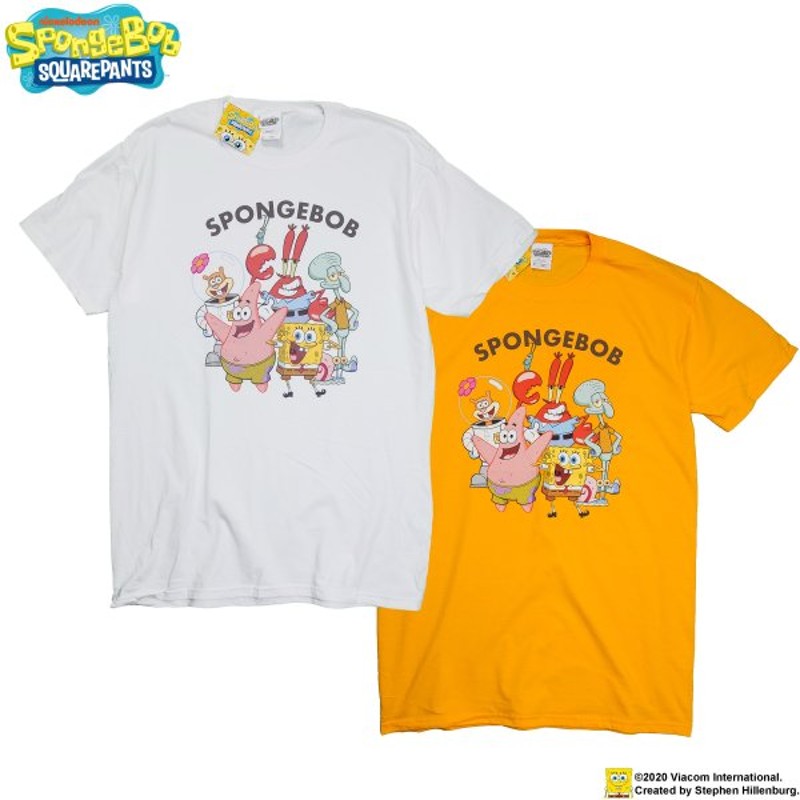 スポンジボブ Tシャツ キャラクター ティシャツ Spongebob Usual Members St キャラクター メンズ レディース キッズ 大きいサイズ 服 白 ピンク 通販 Lineポイント最大0 5 Get Lineショッピング