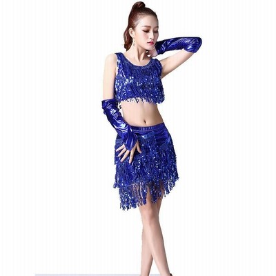 新品】エジプト製！合皮水色ビーズ装飾ベリーダンスセットアップ
