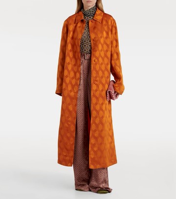 Dries Van Noten Belted printed wide-leg pants