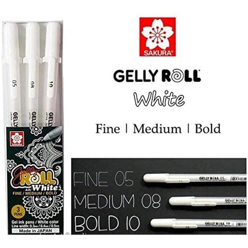 サクラクレパス SAKURA Gelly Roll Classic White 3サイズセット ジェルボールペン ゲリーロール XPGB-3