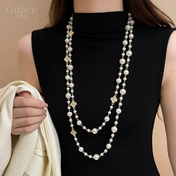【Gulicc】古莉可 輕奢優雅毛衣鍊 小香風長項鍊