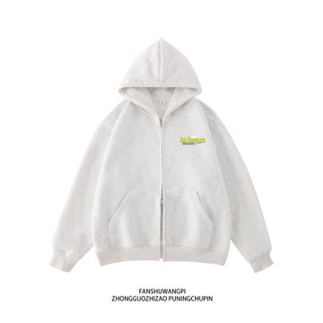 美式寬松雙拉鏈外套女春秋季2025新款慵懶風薄款連帽衛衣開衫情侶