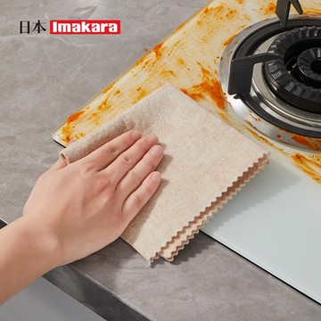 日本Imakara 乾濕兩用去汙除油加厚絲瓜抹布(5片/包)-3包組