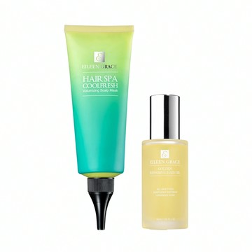 金緻防斷修復香水護髮油50ml*1+髮根豐盈沁涼頭皮敷膜150ml*1