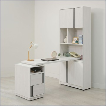 5尺書桌櫃組(書桌+書櫃) 置物櫃 收納櫃 隔間櫃 玄關櫃【163B56001】Leader傢居館163-M322+M324+M325+M326