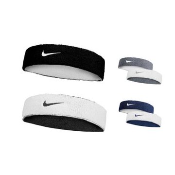 NIKE SWOOSH CLASSIC 雙面頭帶 兩色 3入 吸汗 毛巾布 N1012412 25SS