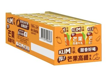 【現貨】克寧 芒果高纖牛奶 198 毫升 X 24 入